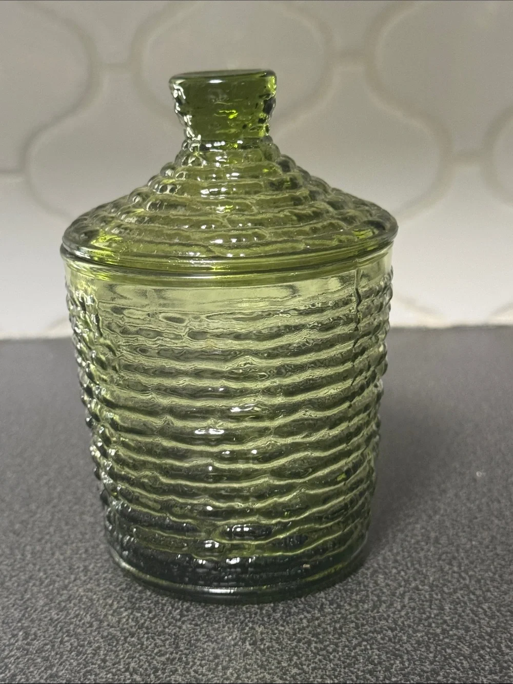 Soreno Avocado Lidded Sugar Bowl by Anchor Hocking